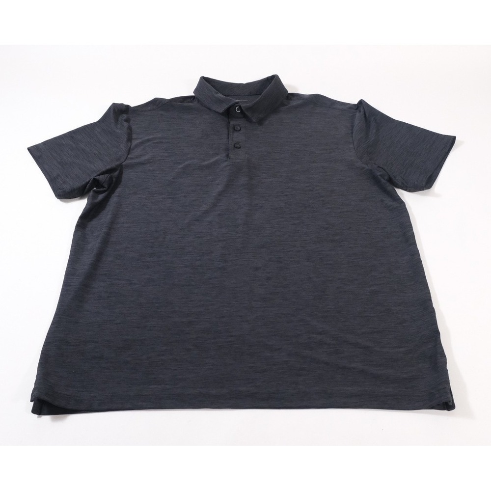 Member's Mark Polo Mens L Gray Space Dye Performance Short Sleeve Top
